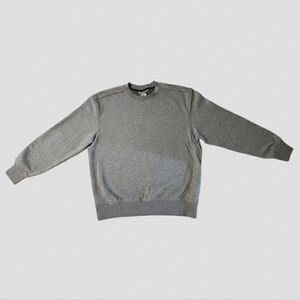 Mens Large MTA Sport Men's Basic Grey Long Sleeve Fleece Pullover